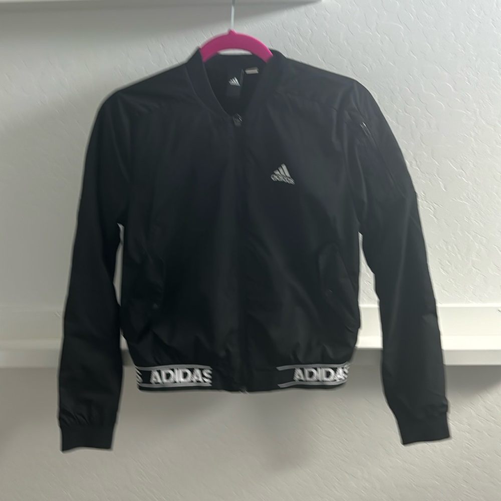 ADIDAS Track/bomber jacket. Size small black
